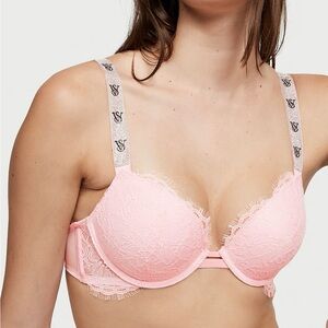 NWOT Victorias Secret Very Sexy Shine Strap Lace Push-Up Bra 36B